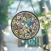 Hummingbirds and Wild Flowers Suncatcher Hummingbird Lovers Window Hanging Hummingbird Suncatcher Hummingbird Gifts